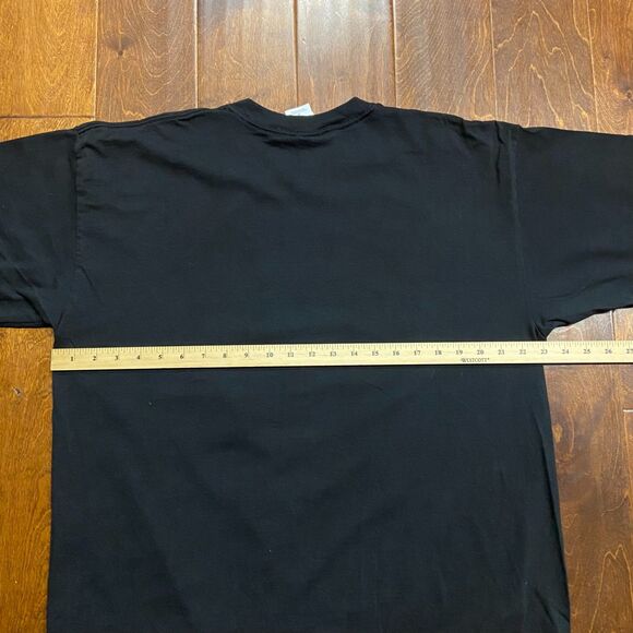 Gildan Vintage Y2K American Legends Eagle Motorcycle Graphic Tee Black Mens XL - Picture 6 of 7
